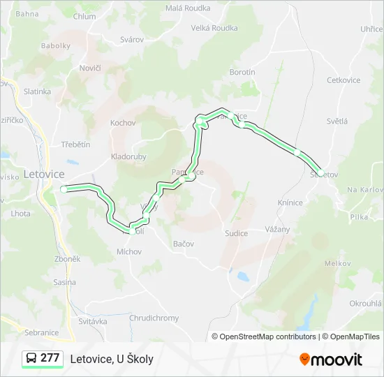 Автобус 277: карта маршрута
