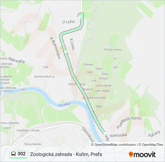 302 Bus Line Map