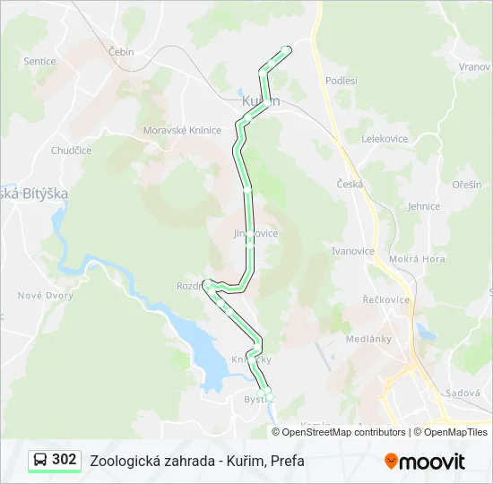 302 Bus Line Map