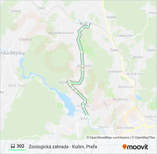 302 Bus Line Map