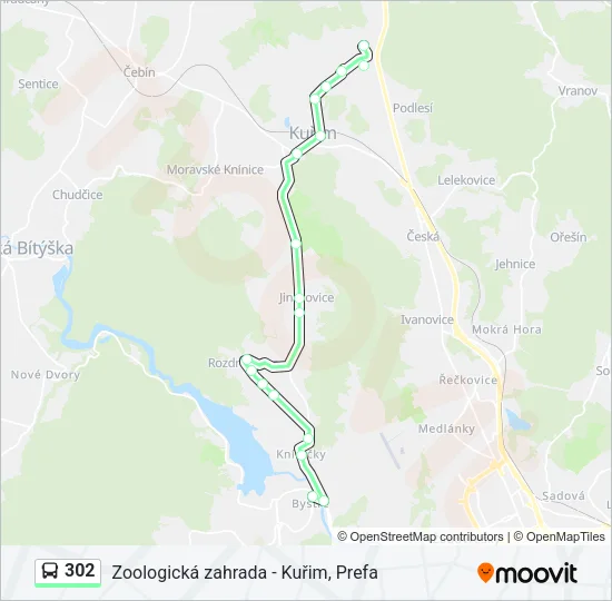 302 Bus Line Map