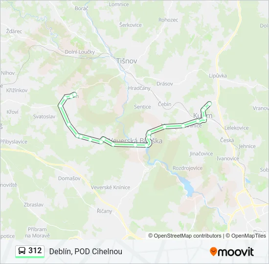 312 Bus Line Map