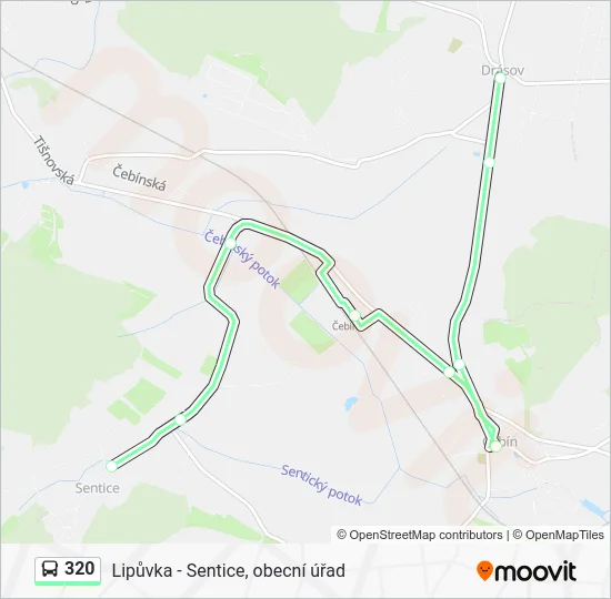 Автобус 320: карта маршрута