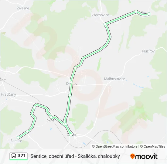 Автобус 321: карта маршрута