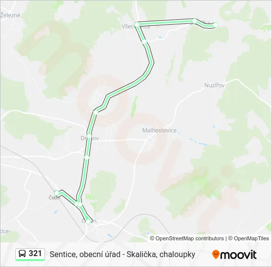 Автобус 321: карта маршрута