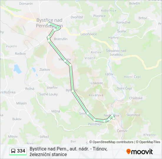 334 Bus Line Map
