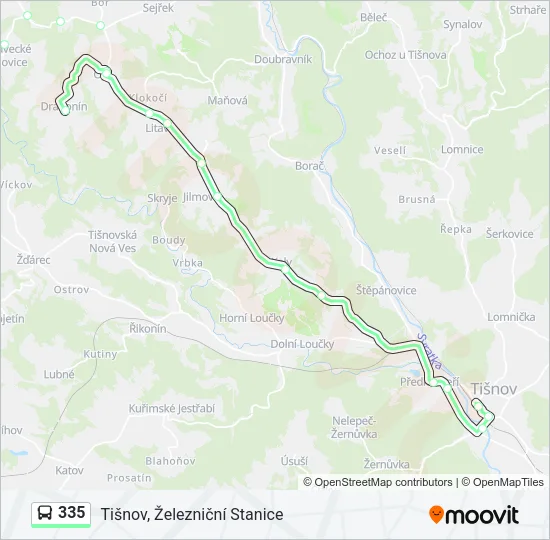 335 Bus Line Map