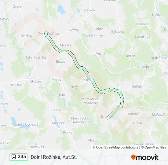 335 Bus Line Map