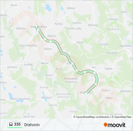 Автобус 335: карта маршрута