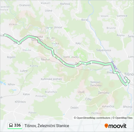 336 Bus Line Map