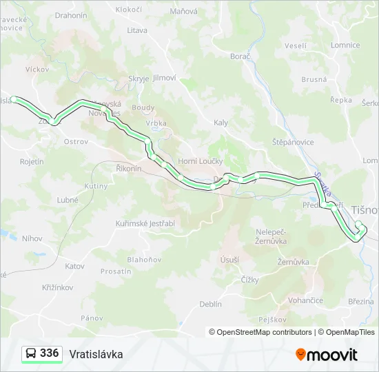 336 Bus Line Map
