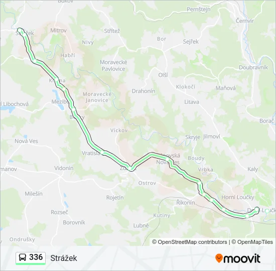 Автобус 336: карта маршрута