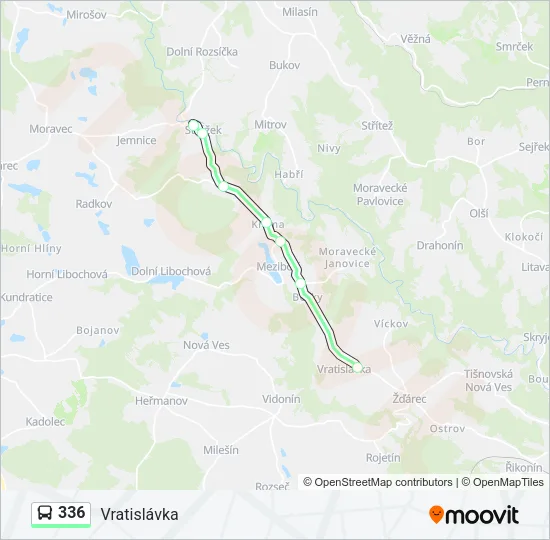 336 Bus Line Map