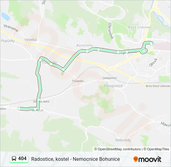 404 Bus Line Map