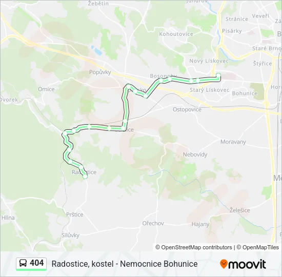 404 Bus Line Map