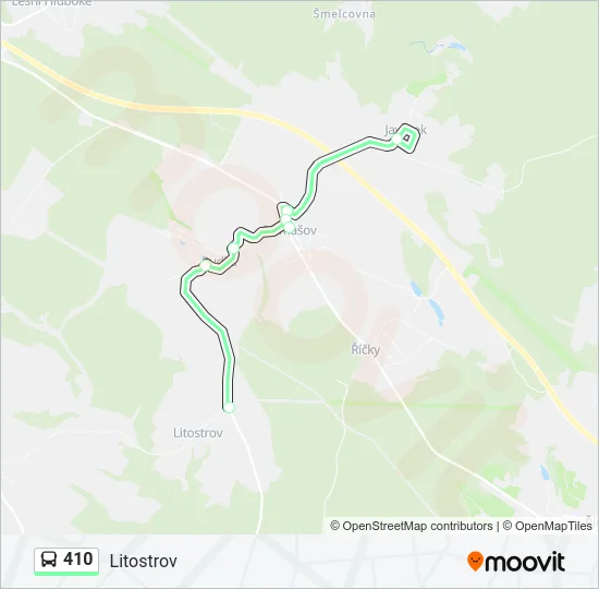 410 Bus Line Map