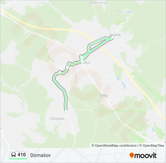 410 Bus Line Map