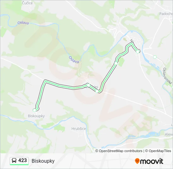 Автобус 423: карта маршрута