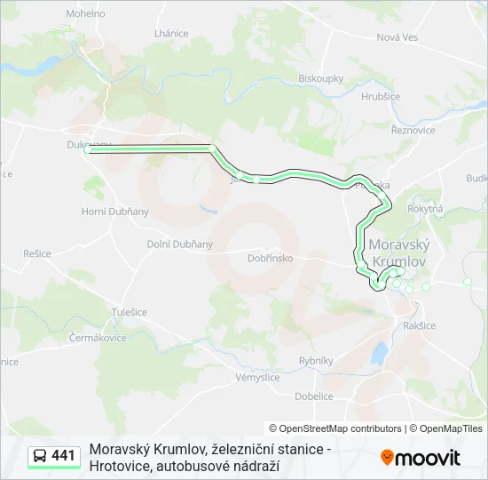 Автобус 441: карта маршрута
