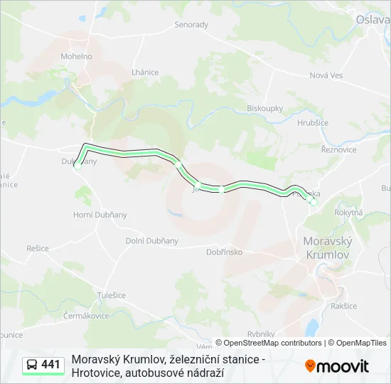 Автобус 441: карта маршрута