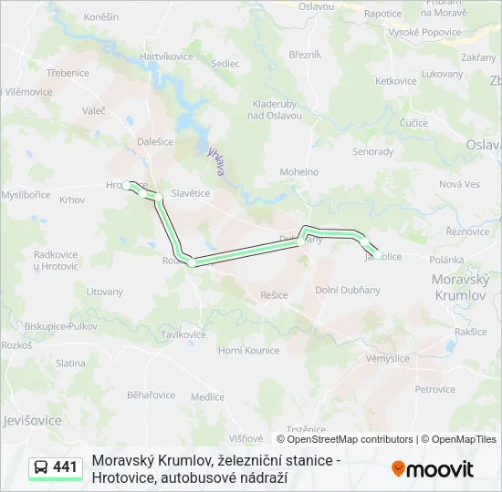Автобус 441: карта маршрута