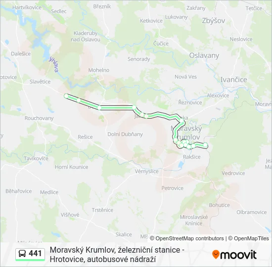 Автобус 441: карта маршрута