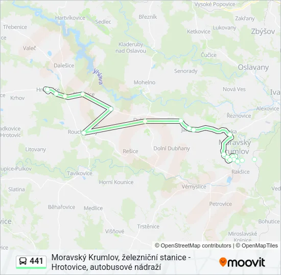 Автобус 441: карта маршрута