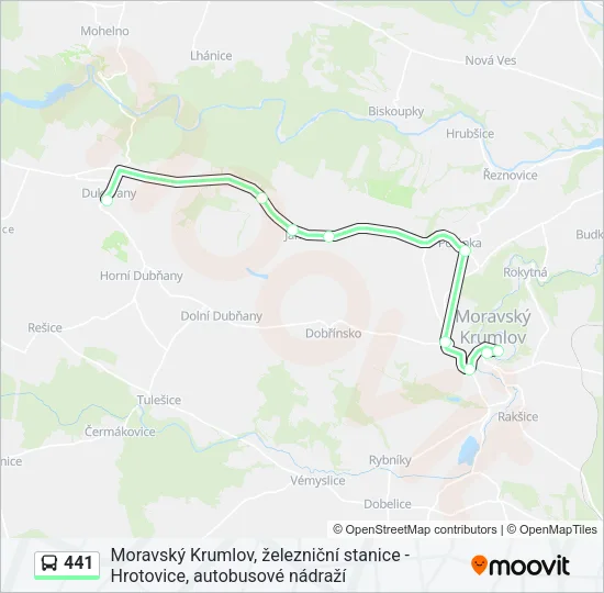 Автобус 441: карта маршрута