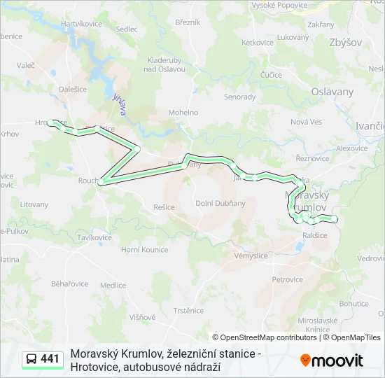 Автобус 441: карта маршрута