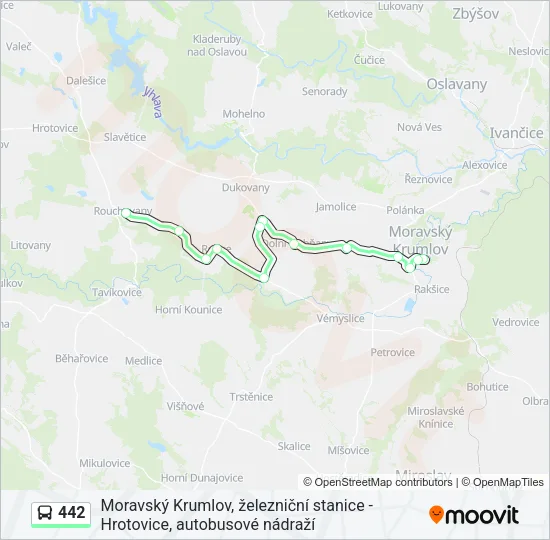 Автобус 442: карта маршрута