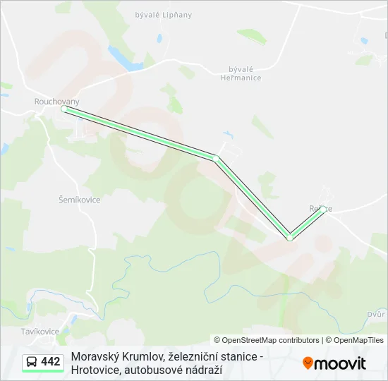 Автобус 442: карта маршрута