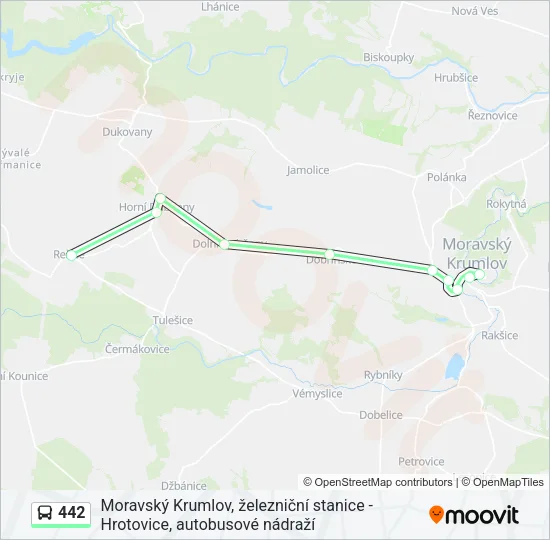 Автобус 442: карта маршрута
