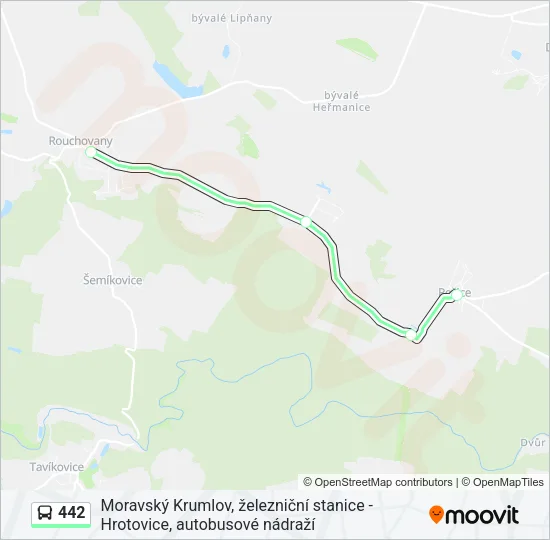 Автобус 442: карта маршрута