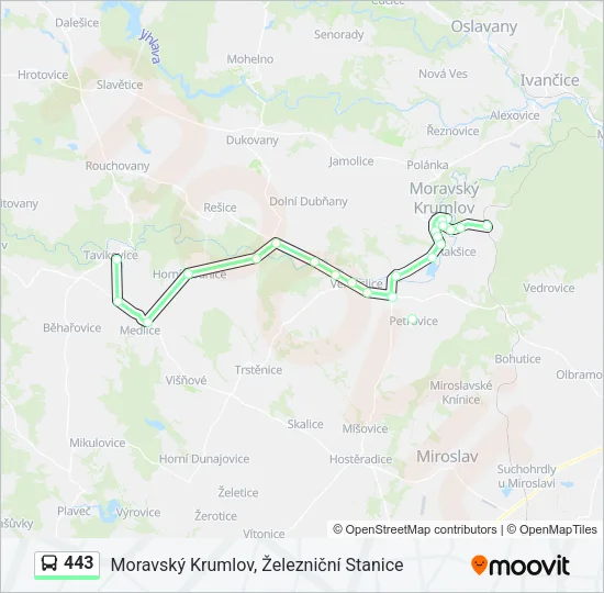 Автобус 443: карта маршрута