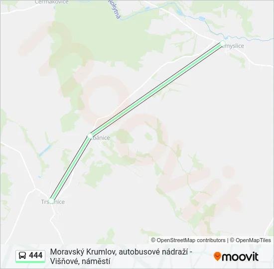 Автобус 444: карта маршрута