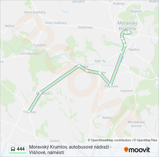 Автобус 444: карта маршрута