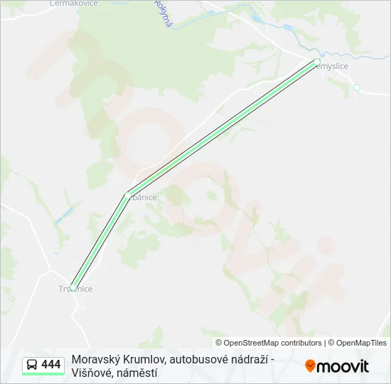 Автобус 444: карта маршрута