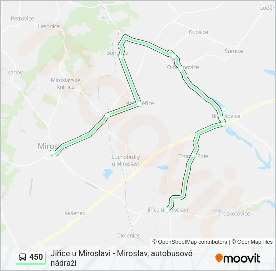 450 Bus Line Map