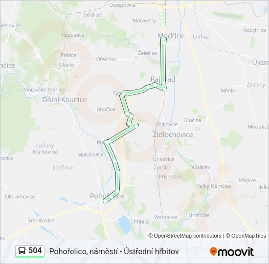 Автобус 504: карта маршрута