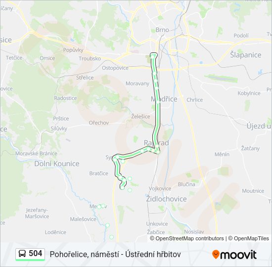 Автобус 504: карта маршрута