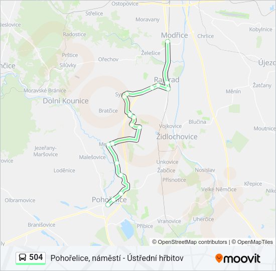 Автобус 504: карта маршрута