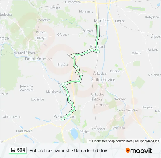 504 Bus Line Map