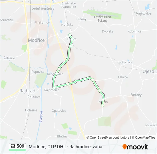 509 Bus Line Map