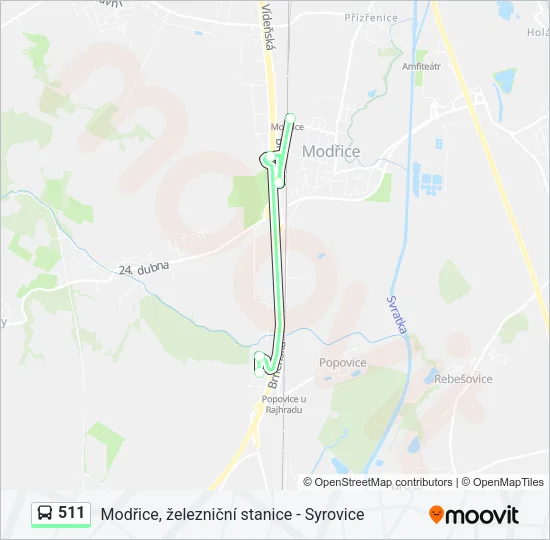 511 Bus Line Map