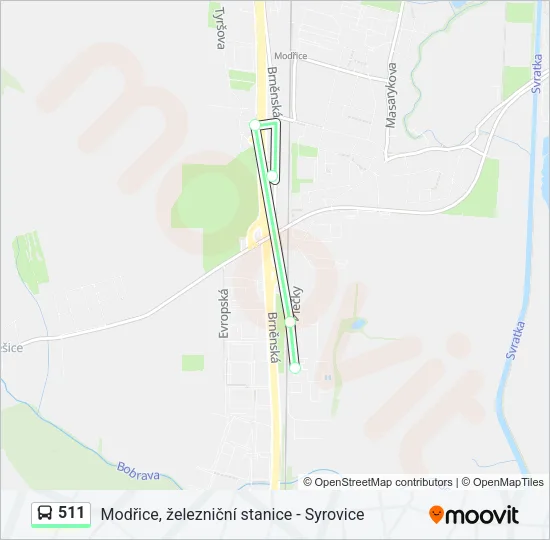 511 Bus Line Map