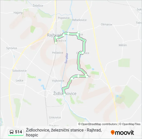 Автобус 514: карта маршрута