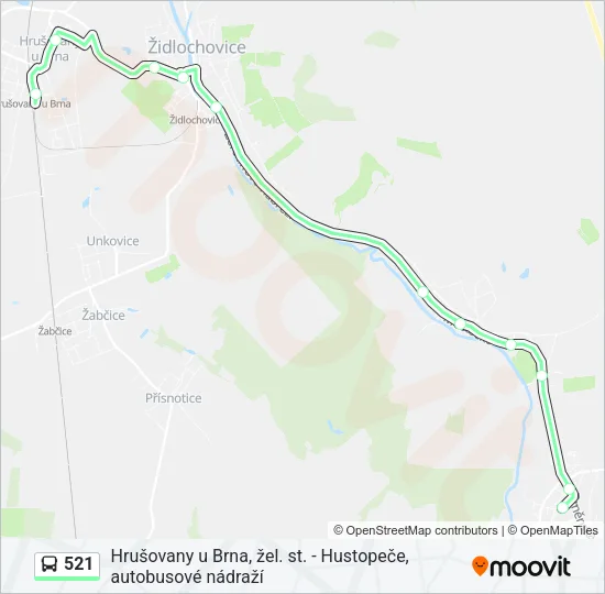 521 Bus Line Map