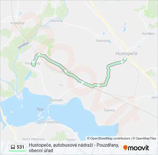 531 Bus Line Map