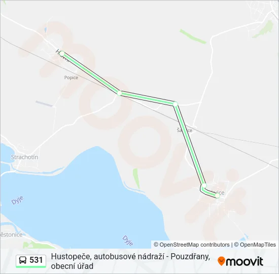 531 Bus Line Map