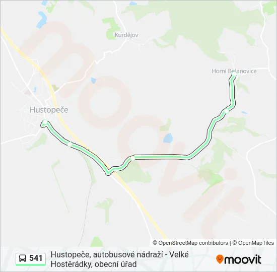 541 Bus Line Map